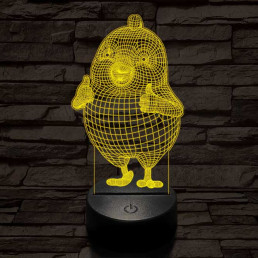 Oké csibe 7 színű 3D led lámpa