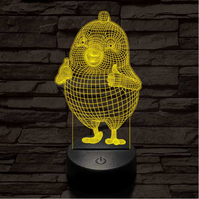 Oké csibe 7 színű 3D led lámpa