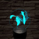 Fürj és galamb 7 színű 3D led lámpa