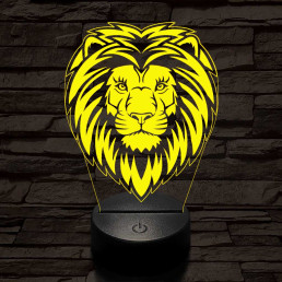 Szelíd oroszlán 3D led lámpa