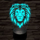 Szelíd oroszlán 3D led lámpa