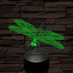 Szitakötő 3D led lámpa