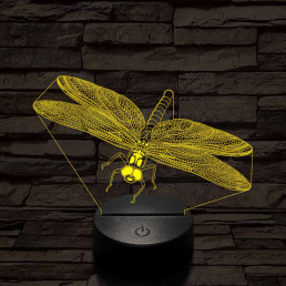 Szitakötő 3D led lámpa