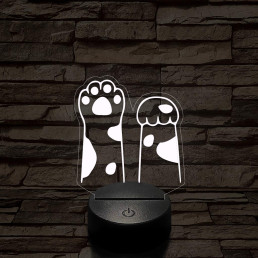 Nyújtózó mancsok  7 színű 3D led lámpa