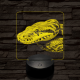 Kobra oldalról első 7 színű valósághű 3D led lámpa