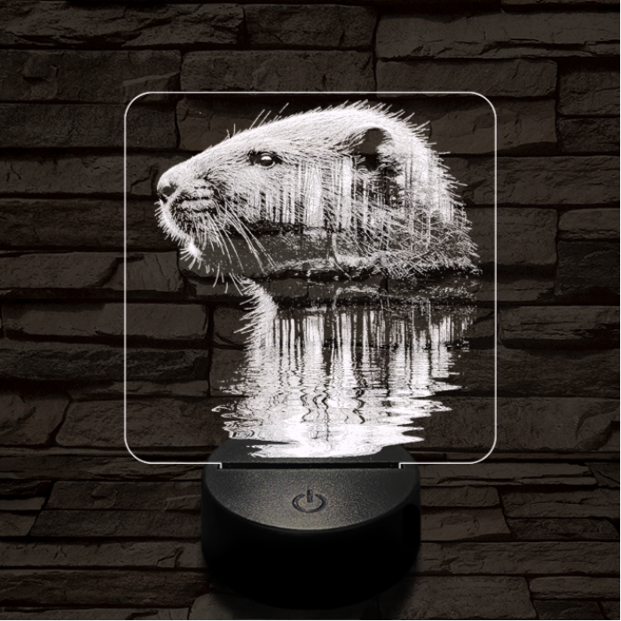 Hódolat 7 színű valósághű 3D led lámpa