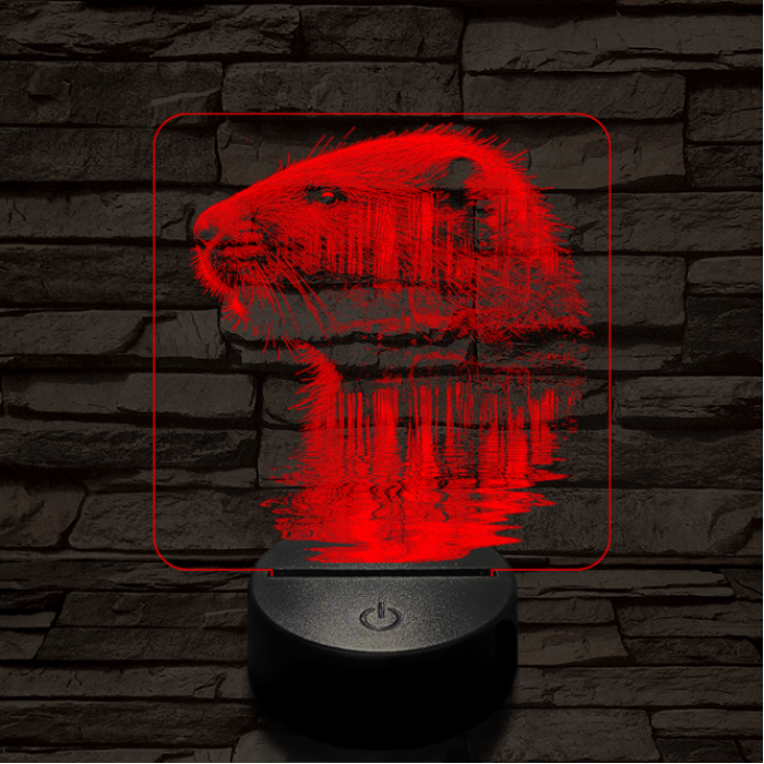 Hódolat 7 színű valósághű 3D led lámpa