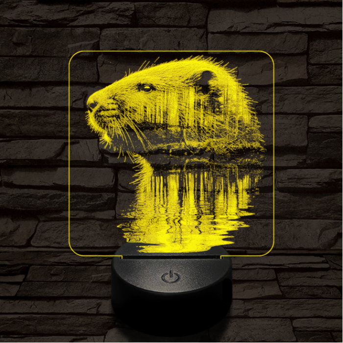 Hódolat 7 színű valósághű 3D led lámpa