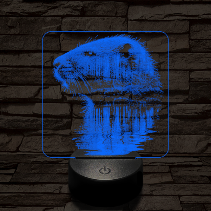 Hódolat 7 színű valósághű 3D led lámpa