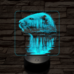 Hódolat 7 színű valósághű 3D led lámpa