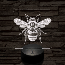 Méhecske a porondon 7 színű valósághű 3D led lámpa