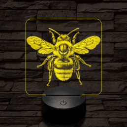 Méhecske a porondon 7 színű valósághű 3D led lámpa