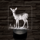 Szelíd őzike 7 színű valósághű 3D led lámpa