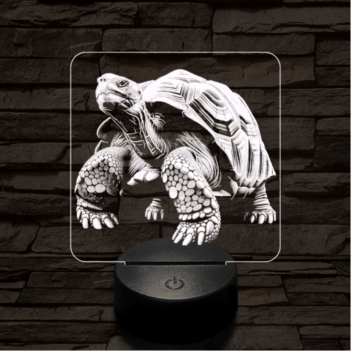 Óriásteknős 7 színű valósághű 3D led lámpa
