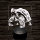 Óriásteknős 7 színű valósághű 3D led lámpa