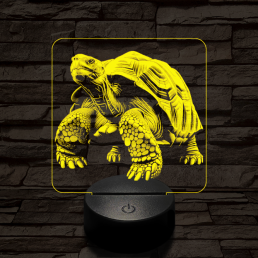 Óriásteknős 7 színű valósághű 3D led lámpa