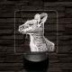 Kenguru portré 7 színű valósághű 3D led lámpa