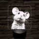 Kisegérke 7 színű valósághű 3D led lámpa