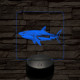 Cápa lopakodik 7 színű valósághű 3D led lámpa