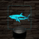 Cápa lopakodik 7 színű valósághű 3D led lámpa