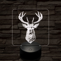 A csodaszarvas 7 színű valósághű 3D led lámpa