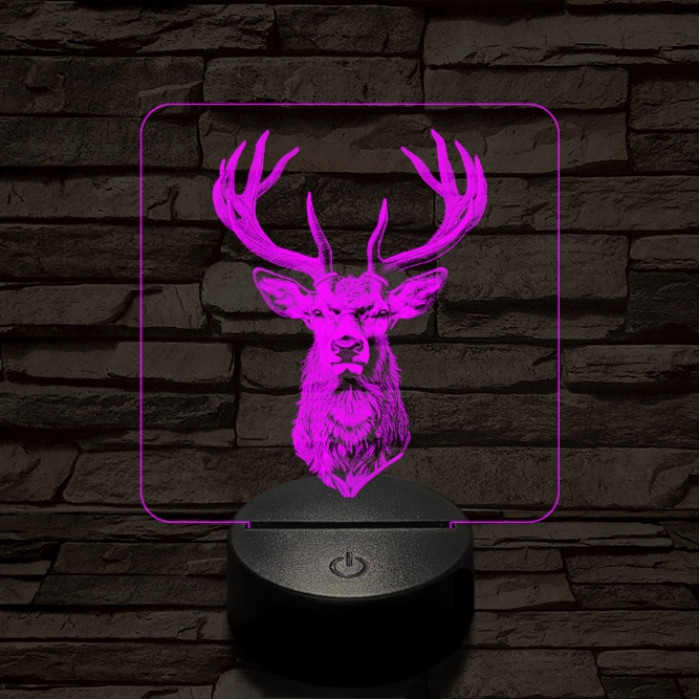 A csodaszarvas 7 színű valósághű 3D led lámpa