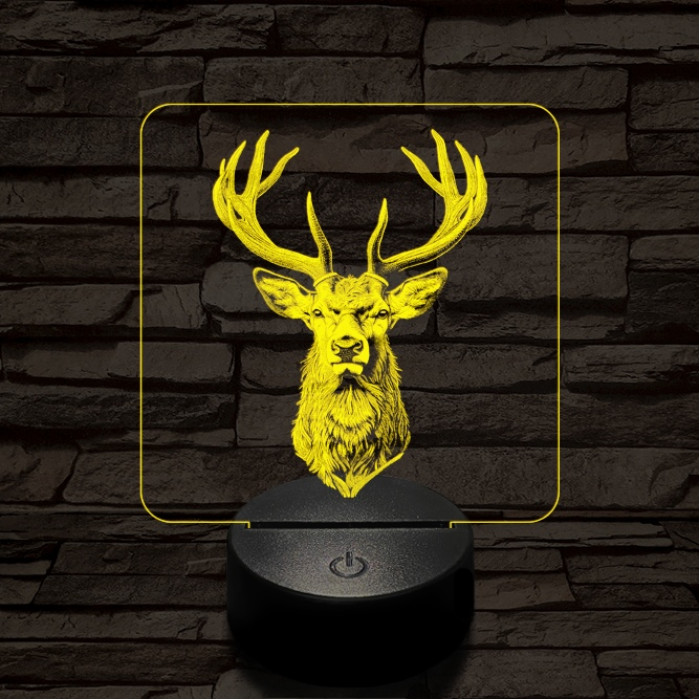 A csodaszarvas 7 színű valósághű 3D led lámpa