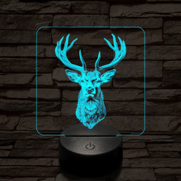 A csodaszarvas 7 színű valósághű 3D led lámpa
