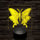 Éjjeli lepke 7 színű valósághű 3D led lámpa