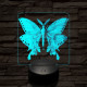 Éjjeli lepke 7 színű valósághű 3D led lámpa