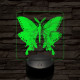 Éjjeli lepke 7 színű valósághű 3D led lámpa