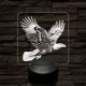 Elszánt sas 7 színű valósághű 3D led lámpa