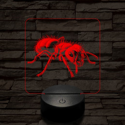 Dolgos hangya 7 színű valósághű 3D led lámpa