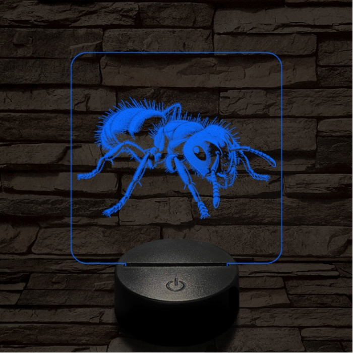 Dolgos hangya 7 színű valósághű 3D led lámpa