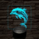 Szökkenő delfin 7 színű valósághű 3D led lámpa