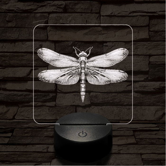 A szitakötő ruhája 7 színű valósághű 3D led lámpa