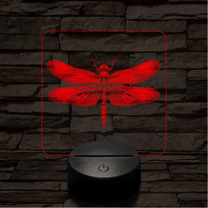 A szitakötő ruhája 7 színű valósághű 3D led lámpa