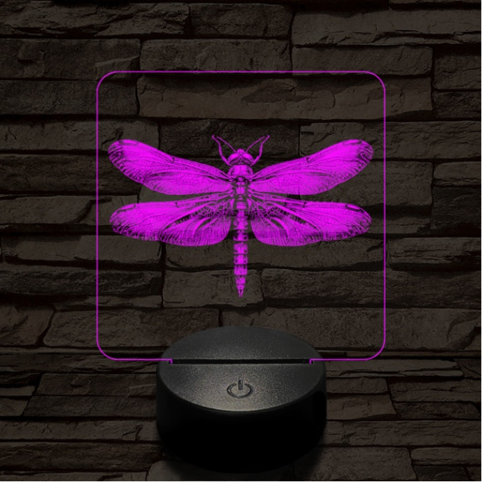 A szitakötő ruhája 7 színű valósághű 3D led lámpa