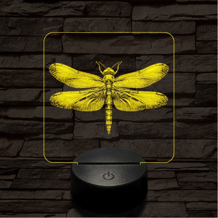 A szitakötő ruhája 7 színű valósághű 3D led lámpa