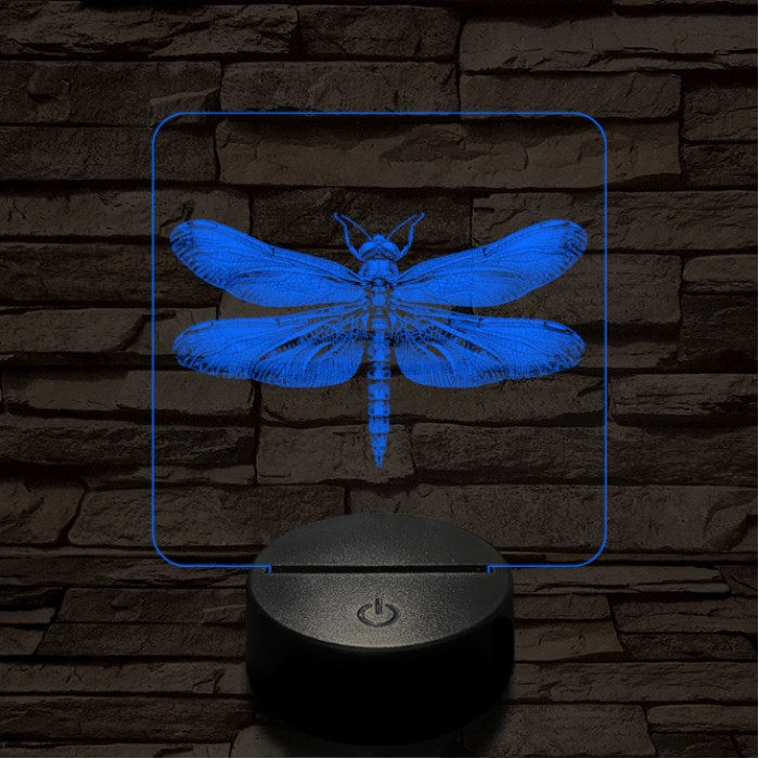 A szitakötő ruhája 7 színű valósághű 3D led lámpa