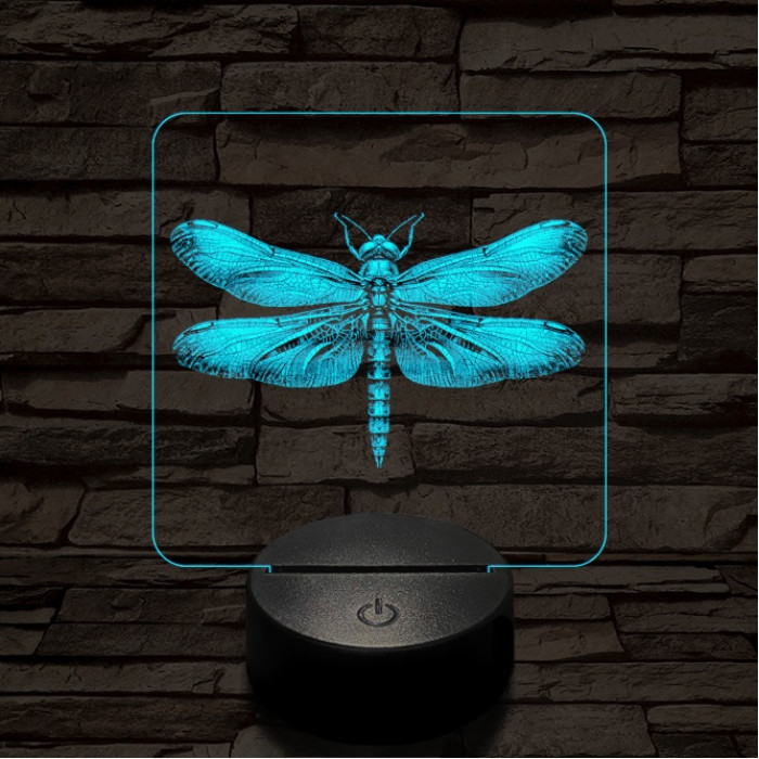 A szitakötő ruhája 7 színű valósághű 3D led lámpa