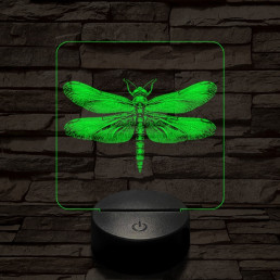 A szitakötő ruhája 7 színű valósághű 3D led lámpa