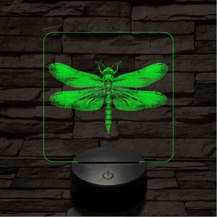 A szitakötő ruhája 7 színű valósághű 3D led lámpa