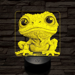Mókás bébi béka 7 színű valósághű 3D led lámpa