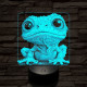 Mókás bébi béka 7 színű valósághű 3D led lámpa