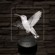 Lebegő kolibri 7 színű valósághű 3D led lámpa