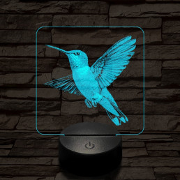 Lebegő kolibri 7 színű valósághű 3D led lámpa