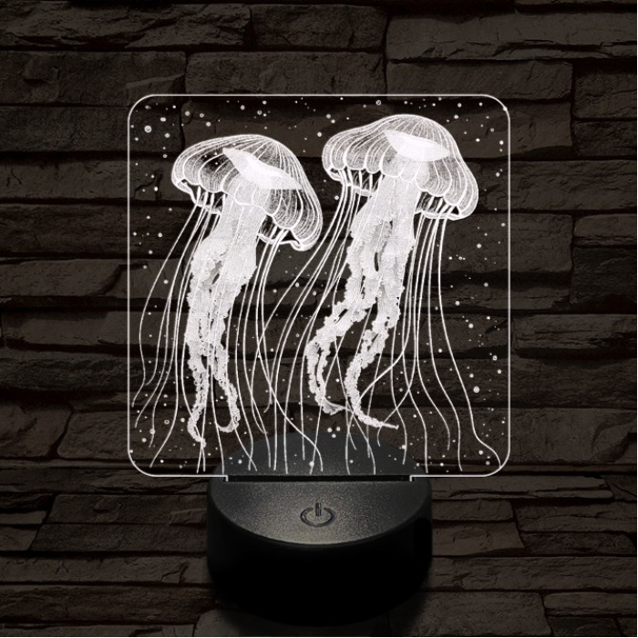 Medúzapár 7 színű valósághű 3D led lámpa