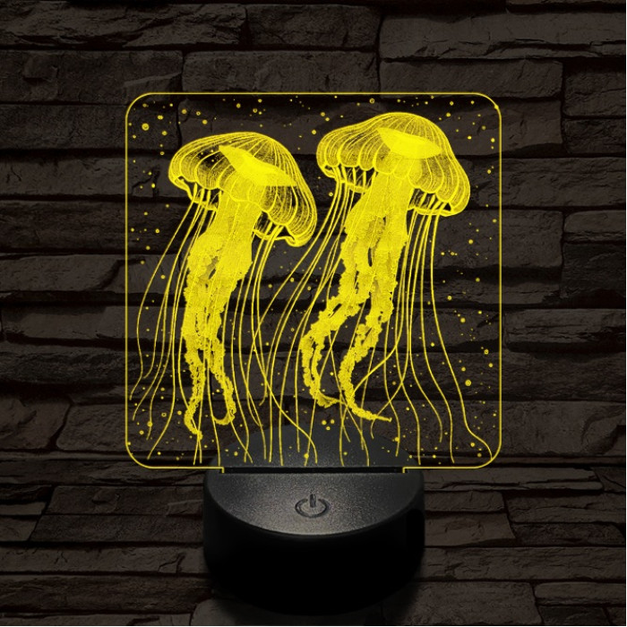 Medúzapár 7 színű valósághű 3D led lámpa