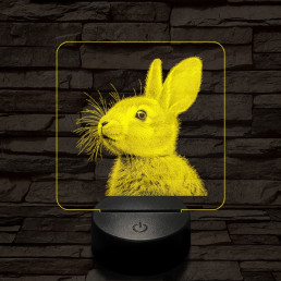Szimatoló nyuszi 7 színű valósághű 3D led lámpa